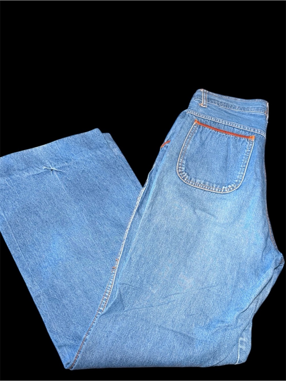 Vintage Sears Militaires Wide Leg Jeans — Men’s 28 / Unisex — 1960s/70s